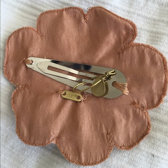 Colette Malouf Copper Brown Floral Clip